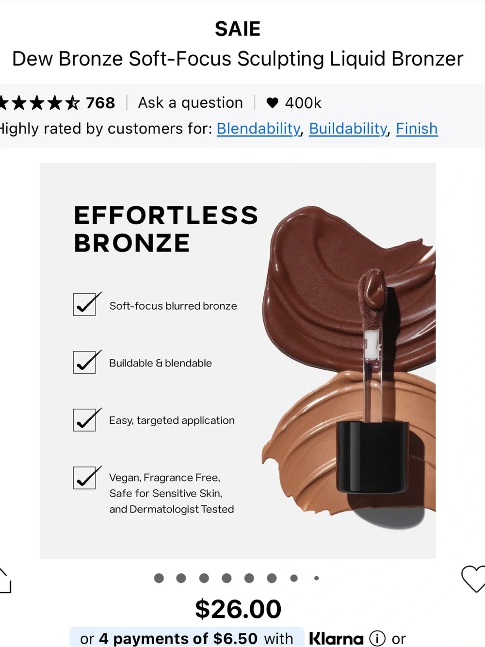 Too Faced Bronzer Stick CHOCOLATE MOUSSE (FULL) & SAIE BRONZER IN SWIM MINI 5mL
